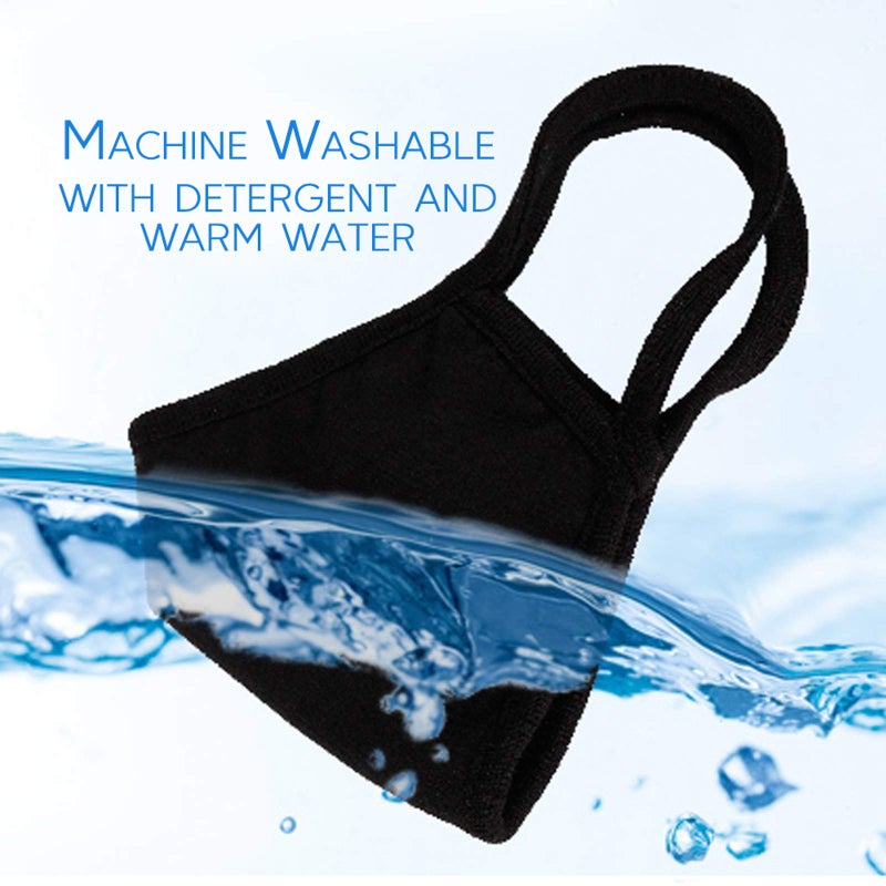 WITHMOONS Cloth Face Mask Washable Reusable 3 Ply Mouth Shield Breathable with Nose Wire 3PACK EU0304 - Image 4